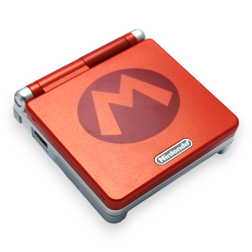 Konsole GBA SP Mario Edition IPS V2 Mod + Netzteil — Mario Edition IPS V2 Mod