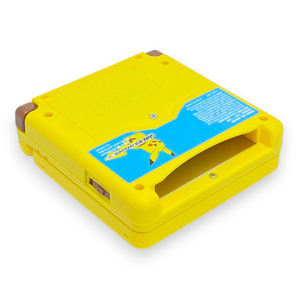 Konsole GBA SP Pikachu Schweif Haptik IPS V3 Mod + Netzteil