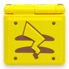 Konsole GBA SP Pikachu Schweif Haptik IPS V3 Mod + Netzteil