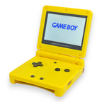Konsole GBA SP Pikachu Schweif Haptik IPS V3 Mod + Netzteil
