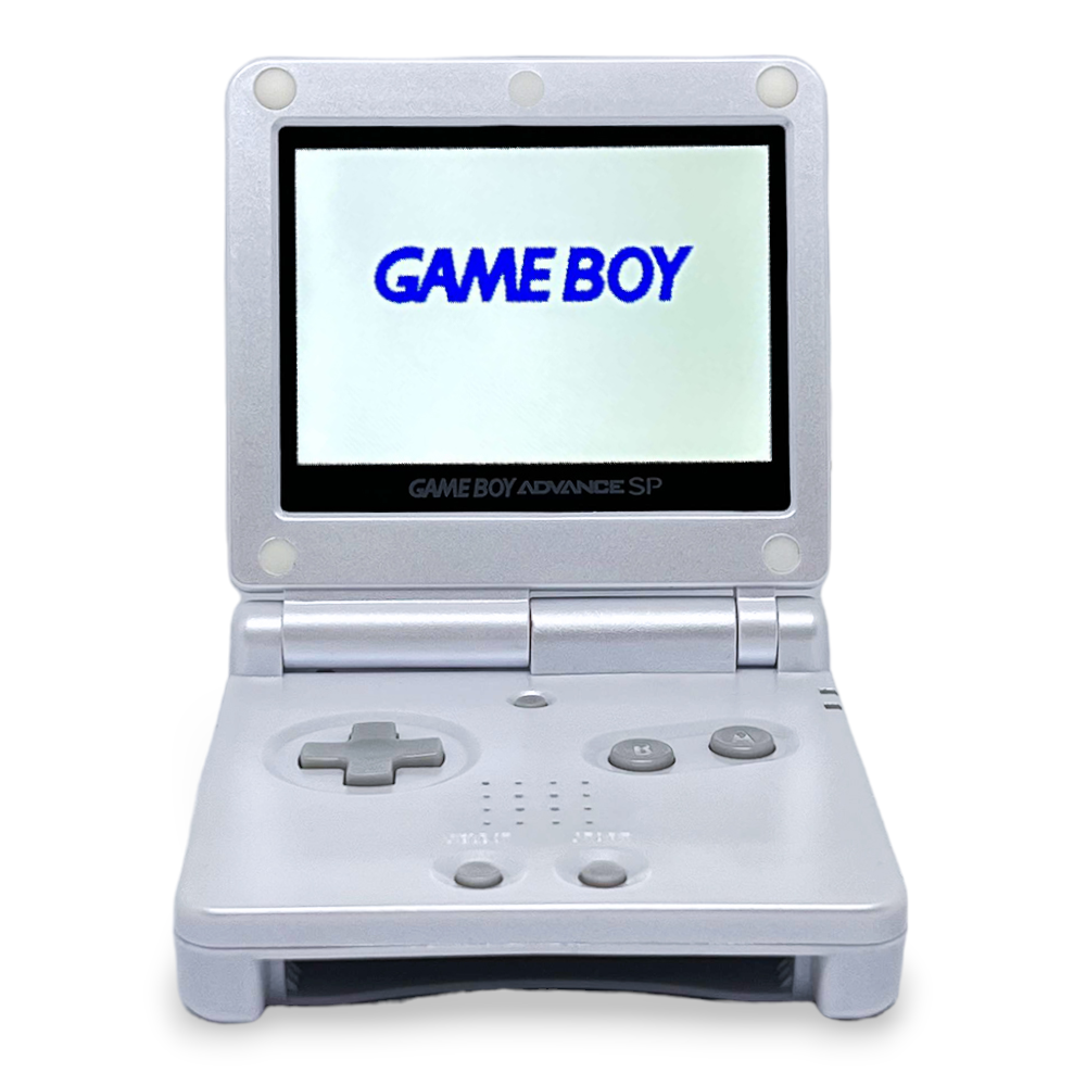 Konsole GBA SP silber IPS Mod + Netzteil