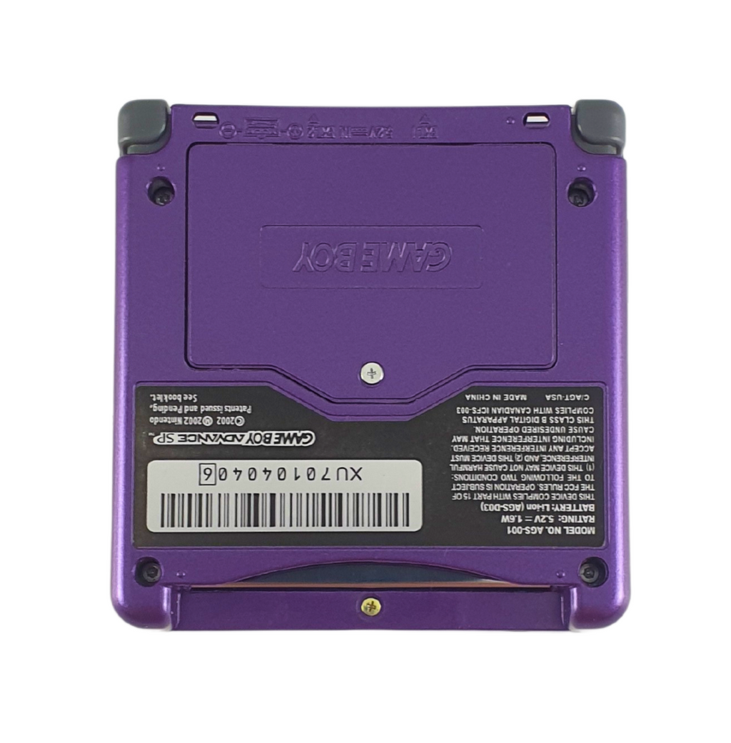 Konsole GBA SP Mario lila IPS V3 Mod + Netzteil