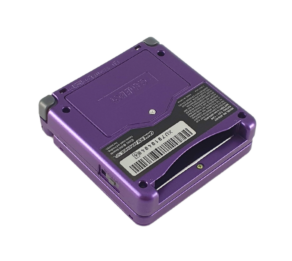 Konsole GBA SP Mario lila IPS V3 Mod + Netzteil