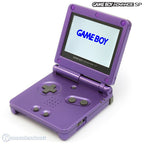 Konsole GBA SP lila IPS V3 Mod + Colorchange + Pixel Effekt + OSD + Netzteil