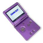 Konsole GBA SP lila - purple IPS LCD + Netzteil