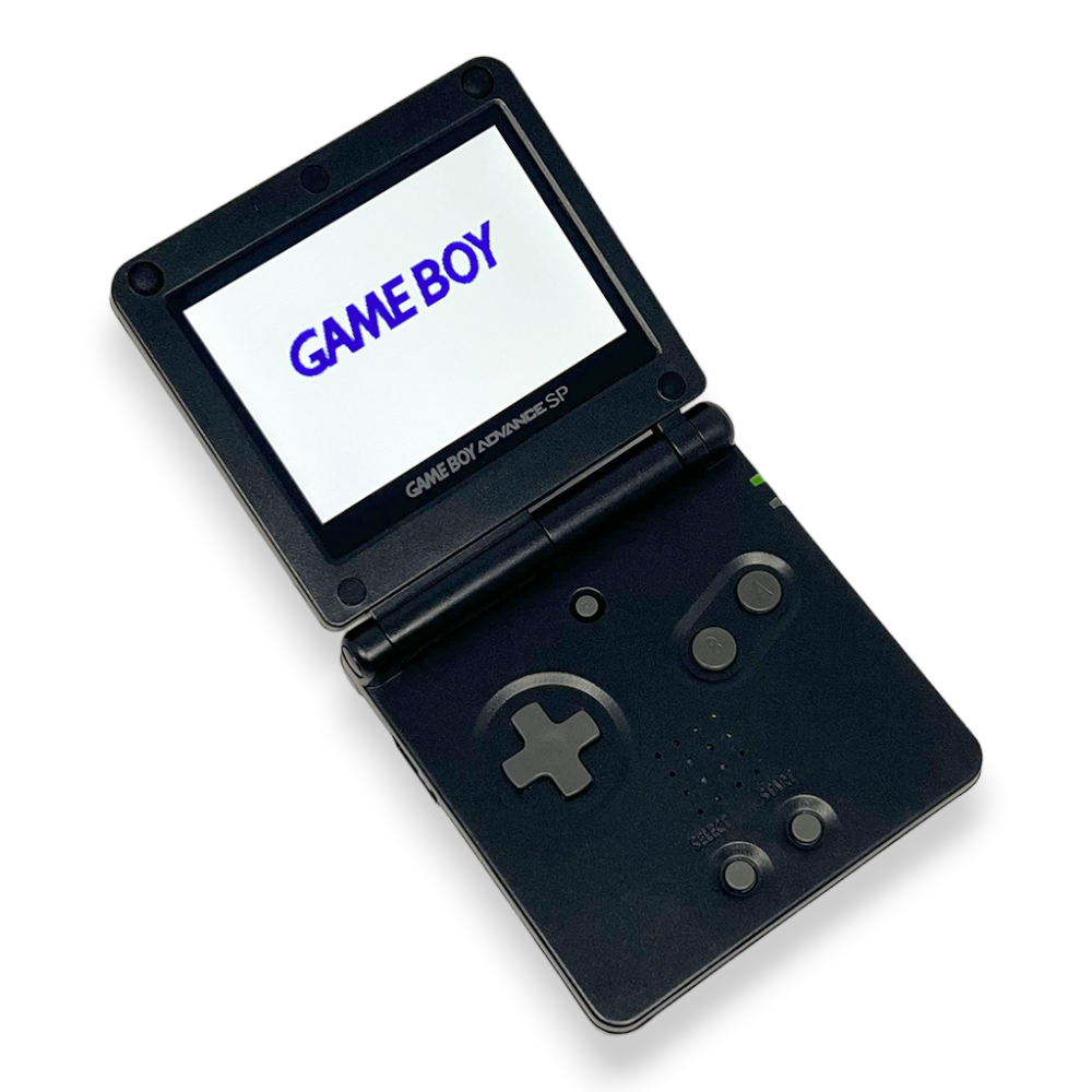 Konsole GBA SP schwarz IPS V3 Mod + Netzteil