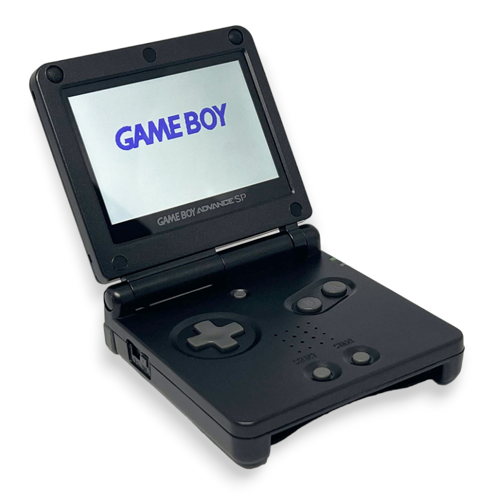 Konsole GBA SP schwarz IPS V3 Mod + Netzteil