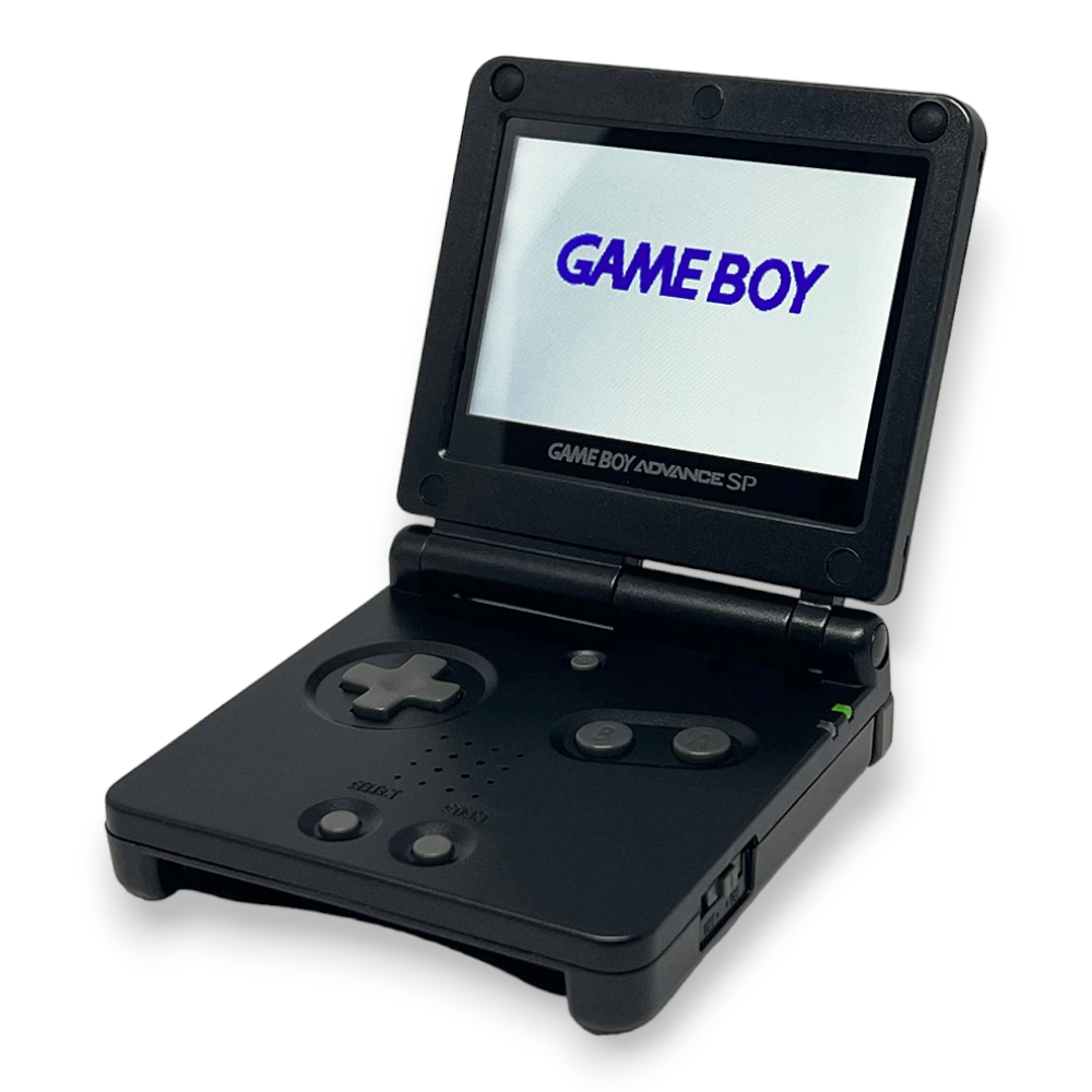 Konsole GBA SP schwarz IPS V3 Mod + Netzteil