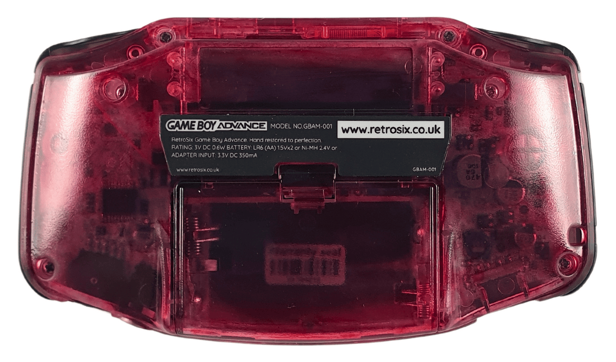 Konsole GBA Bloodlust - schwarze Buttons IPS V2 LCD Display Mod