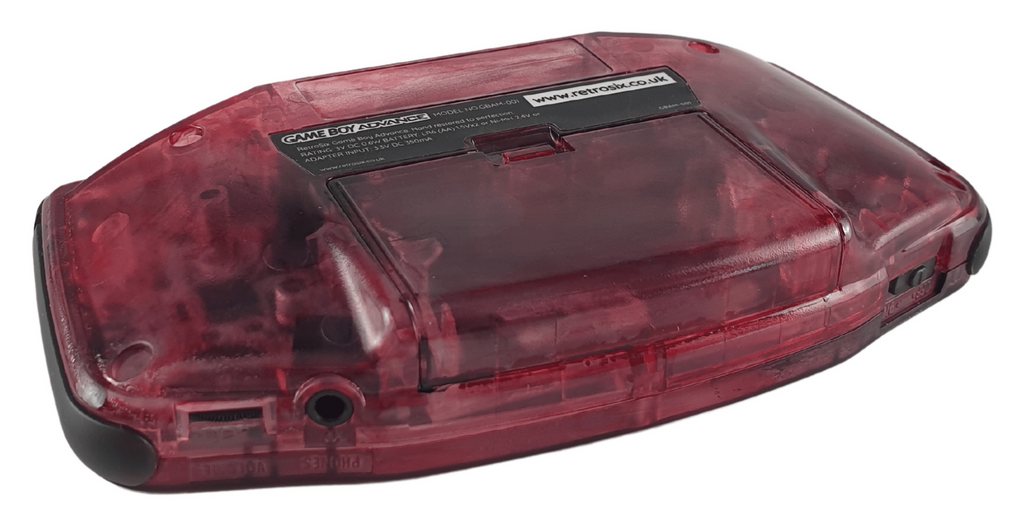 Konsole GBA Bloodlust - schwarze Buttons IPS V2 LCD Display Mod