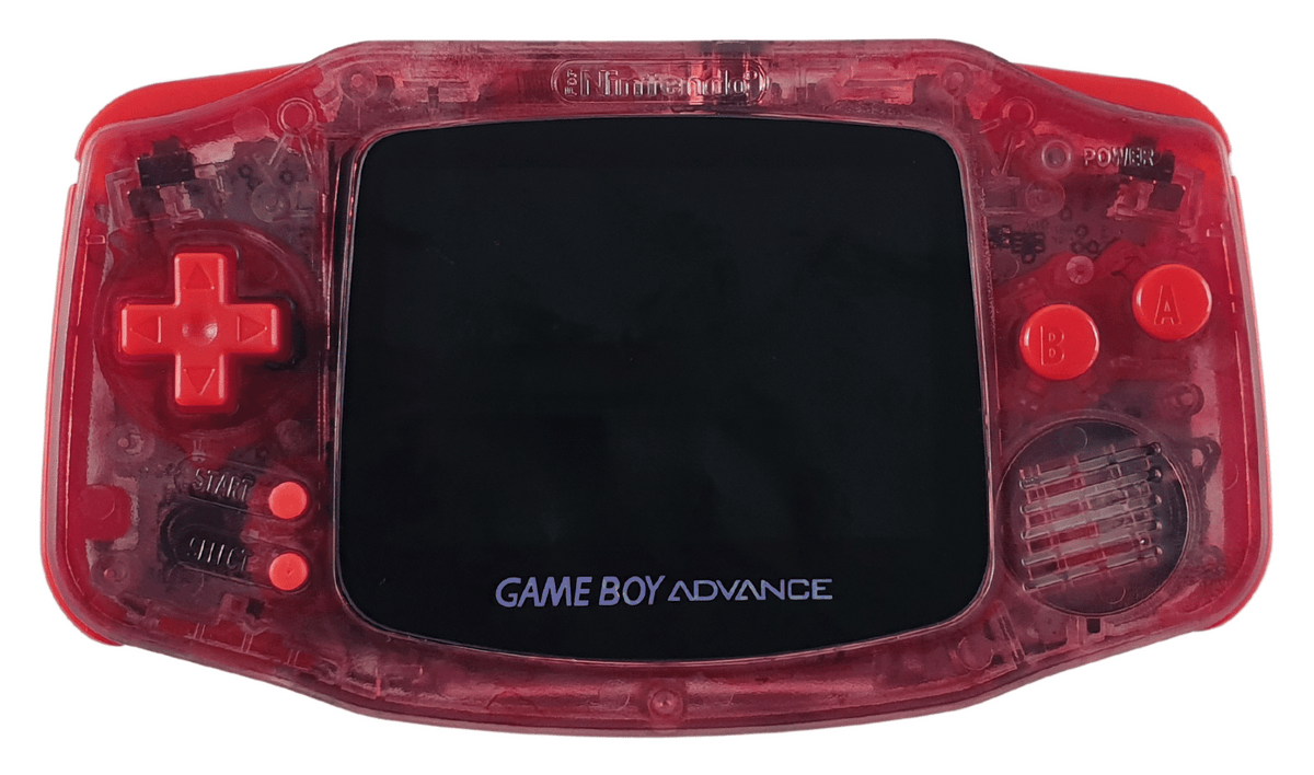 Konsole GBA Bloodlust - rote Buttons IPS V2 LCD Display Mod