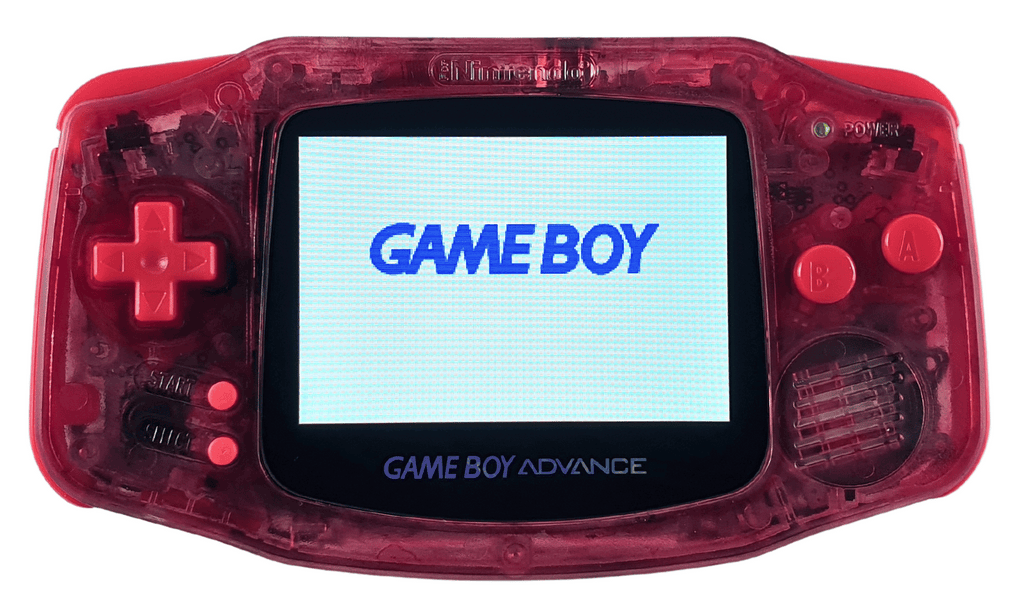 Konsole GBA Bloodlust - rote Buttons IPS V2 LCD Display Mod
