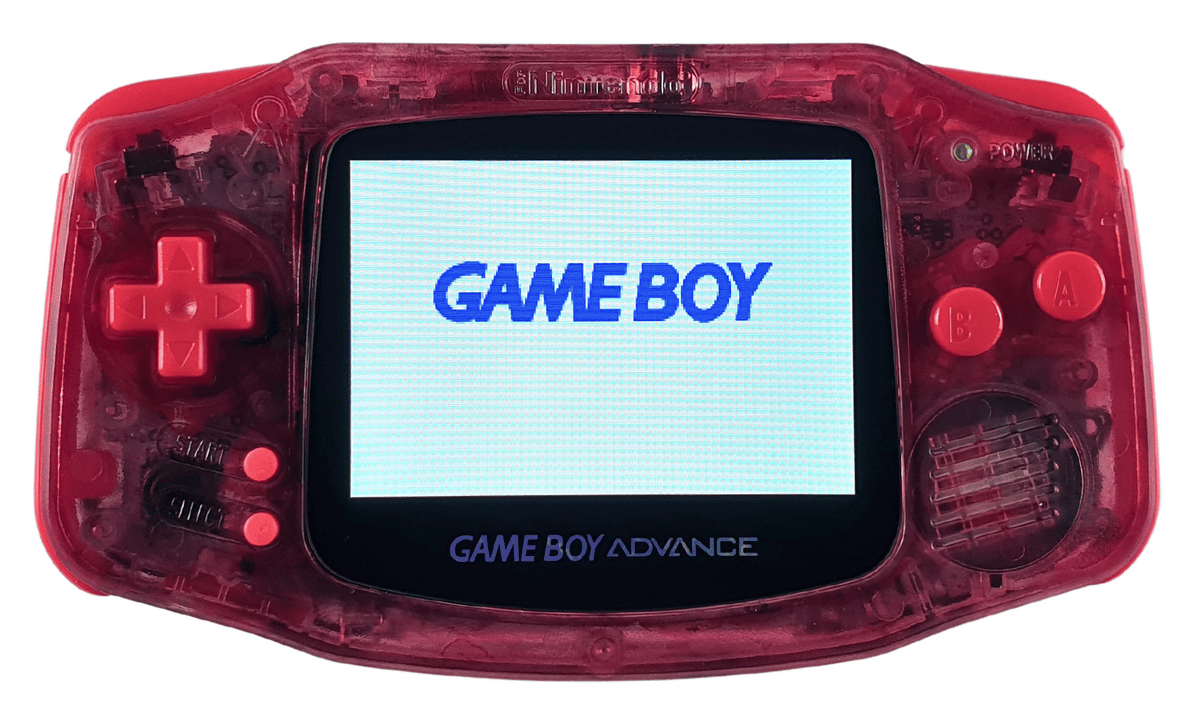 Konsole GBA Bloodlust - rote Buttons IPS V2 LCD Display Mod