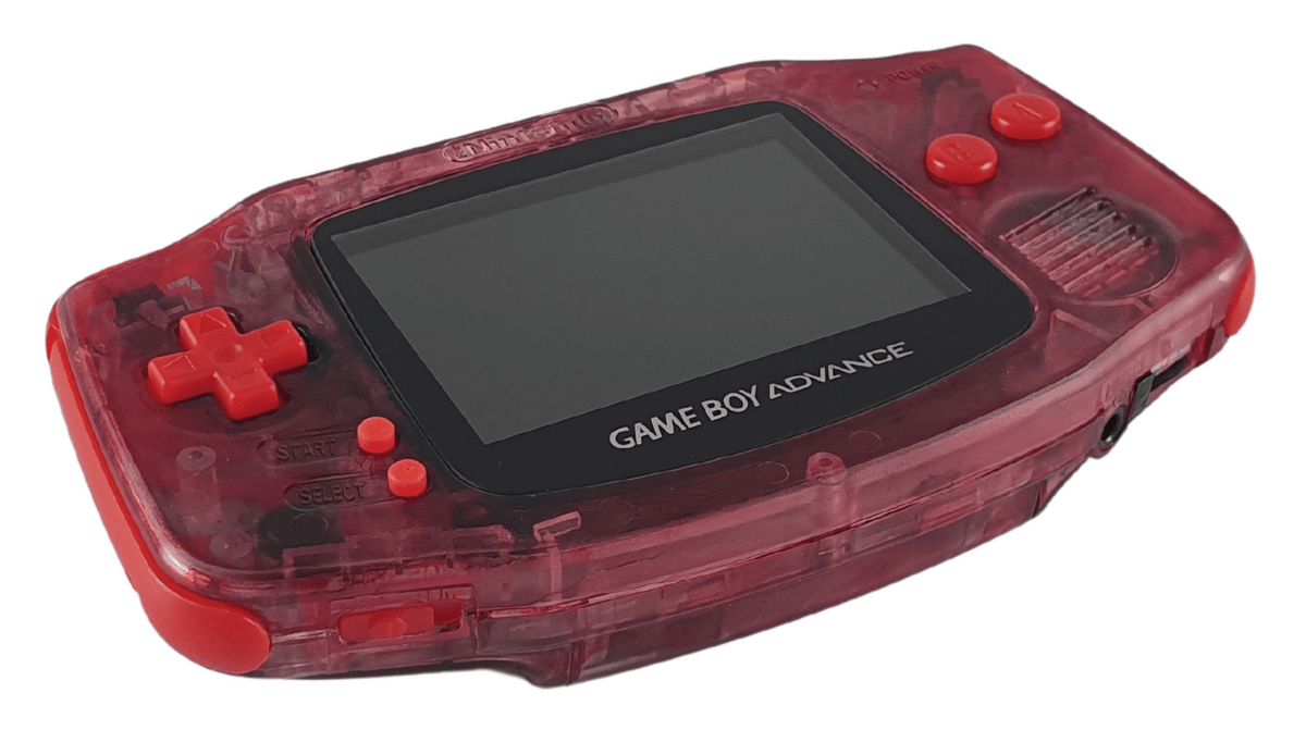 Konsole GBA Bloodlust - rote Buttons IPS V2 LCD Display Mod