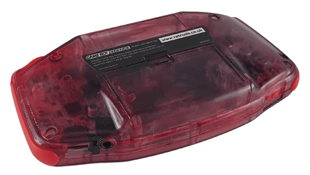 Konsole GBA Bloodlust - rote Buttons IPS V2 LCD Display Mod