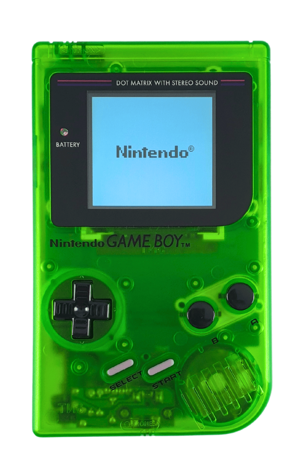 Konsole Classic DMG-01 grün-transp. IPS V4 LCD Display Mod