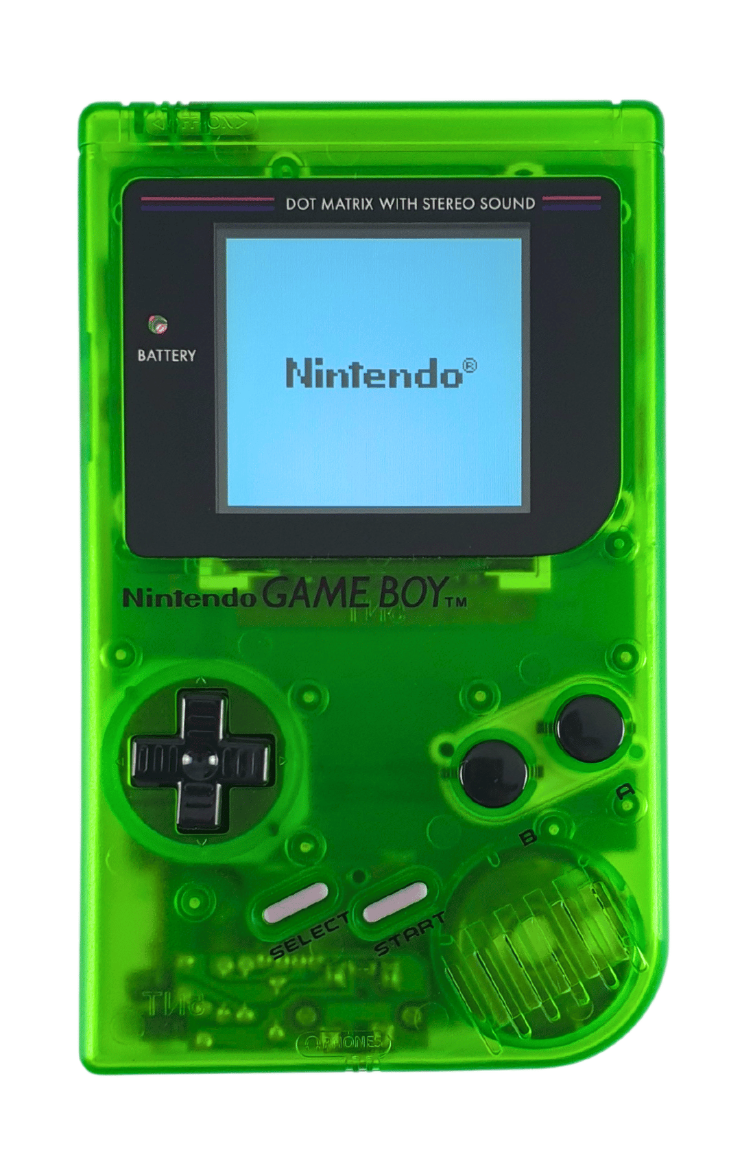 Konsole Classic DMG-01 grün-transp. IPS V4 LCD Display Mod