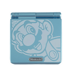 Konsole GBA SP Mario blau IPS V3 Mod + Netzteil