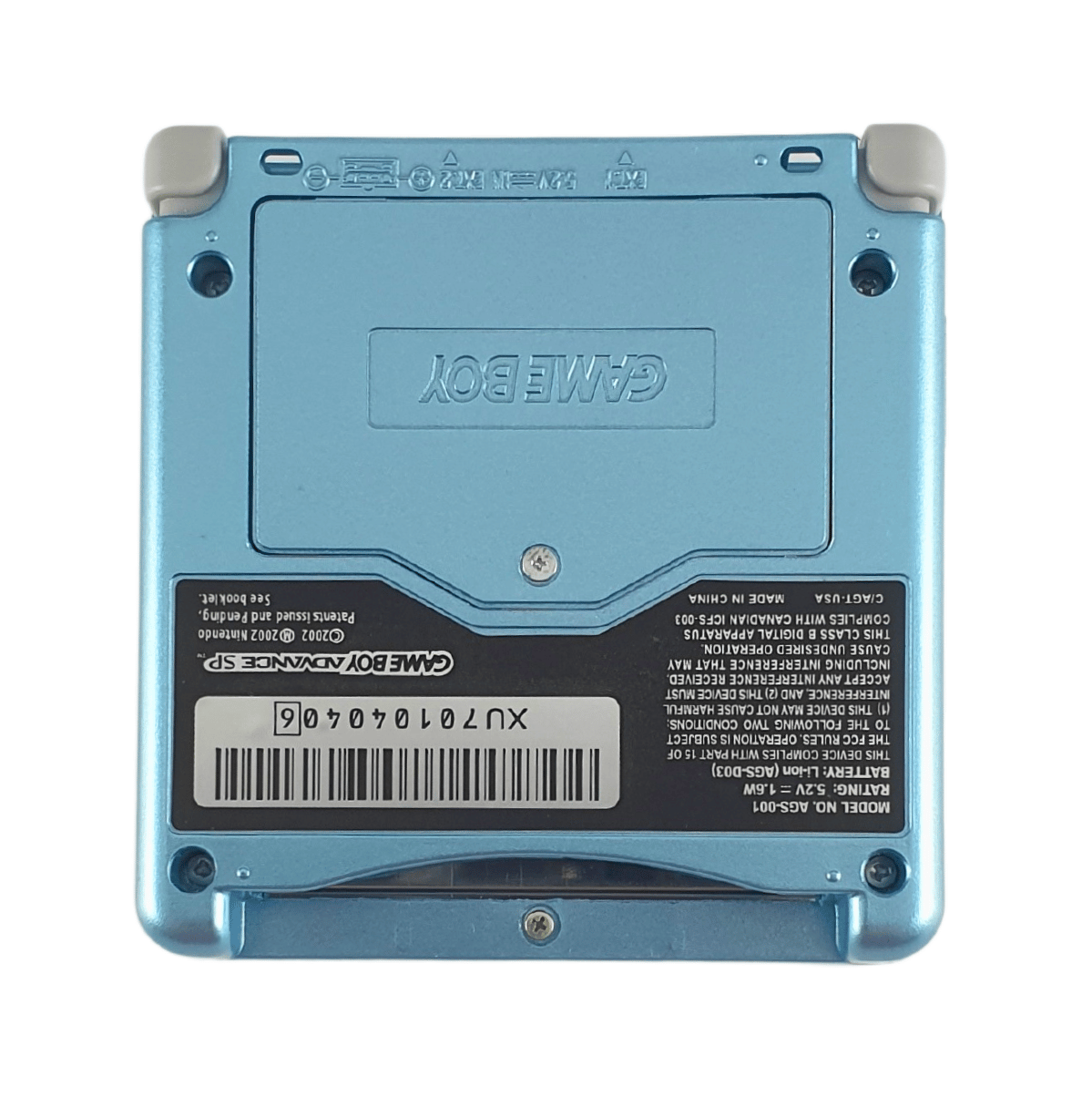 Konsole GBA SP Mario blau IPS V3 Mod + Netzteil