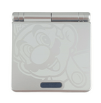 Konsole GBA SP Mario silber IPS V3 Mod + Netzteil