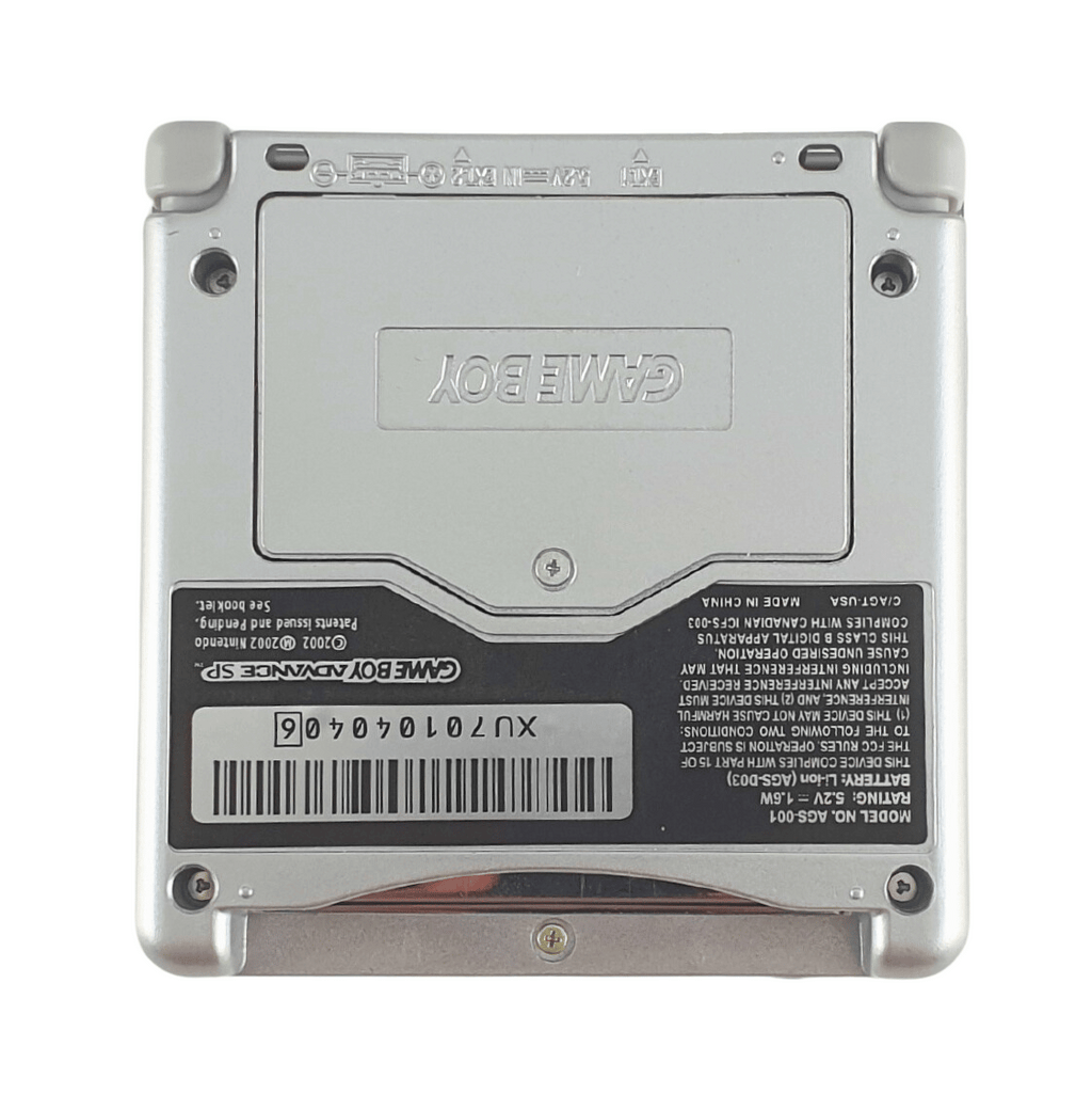 Konsole GBA SP Mario silber IPS V3 Mod + Netzteil