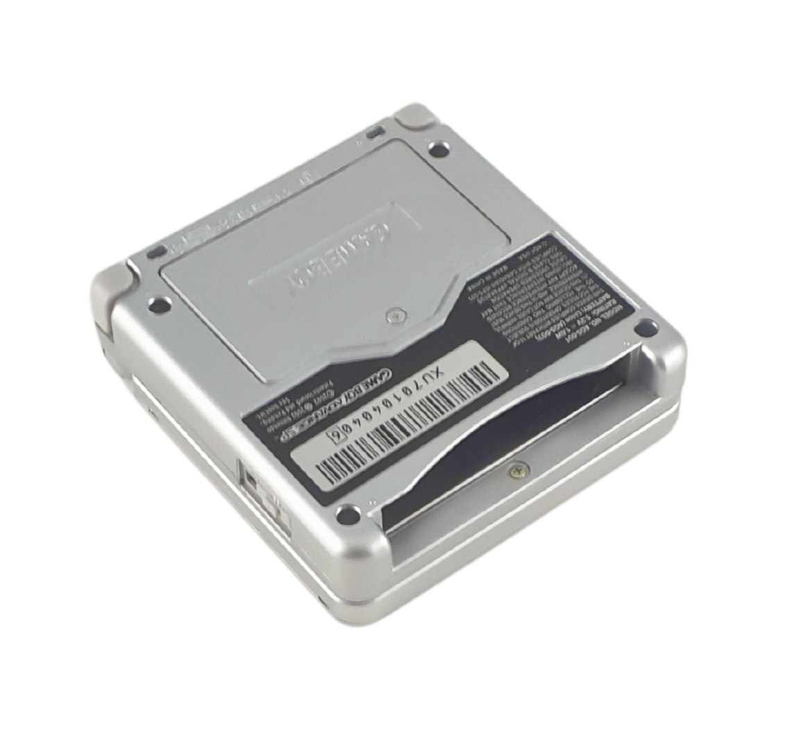 Konsole GBA SP Mario silber IPS V3 Mod + Netzteil