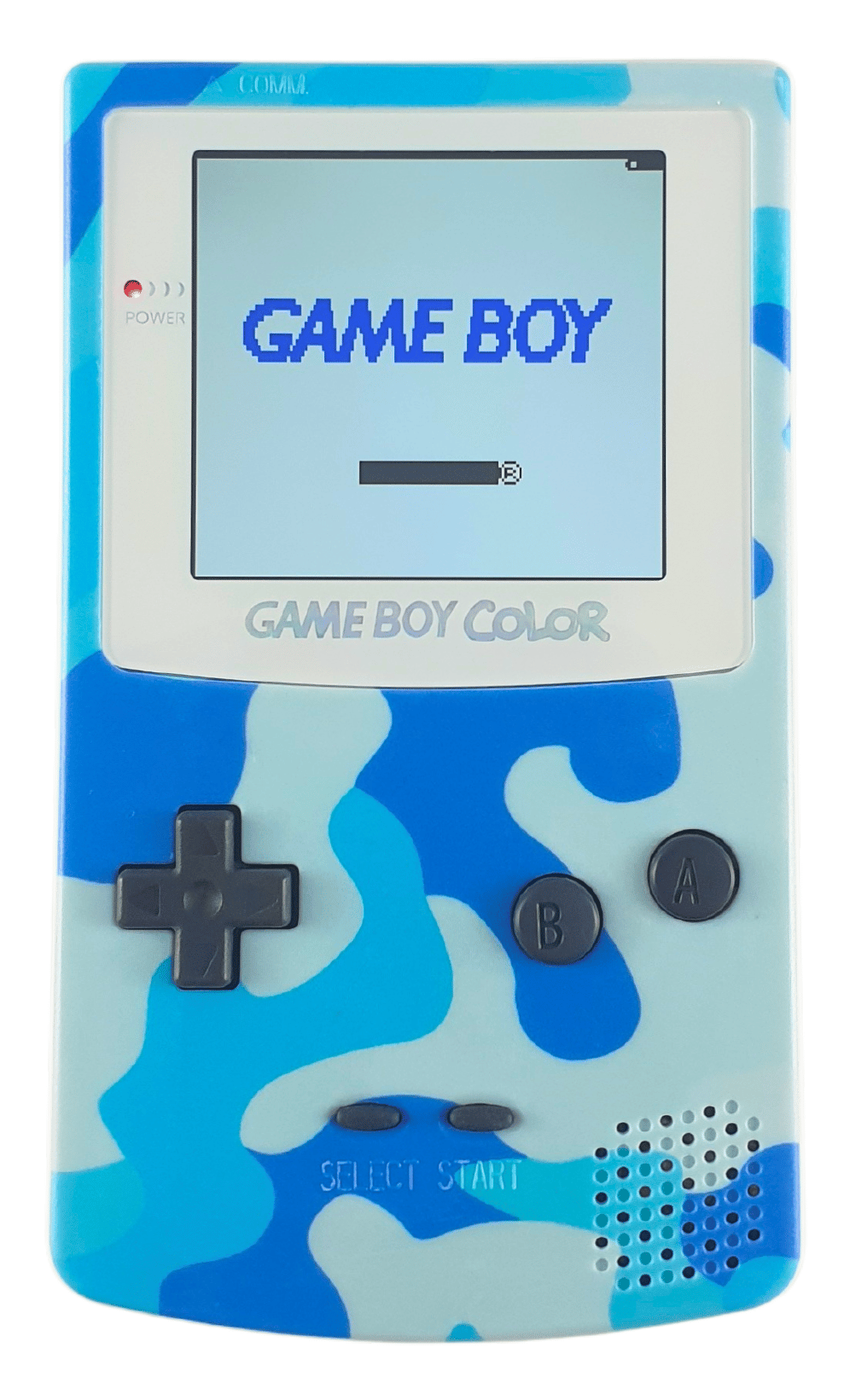 Konsole #Camouflage Cyan Q5 IPS Mod mit größerem Display [Retrosix]