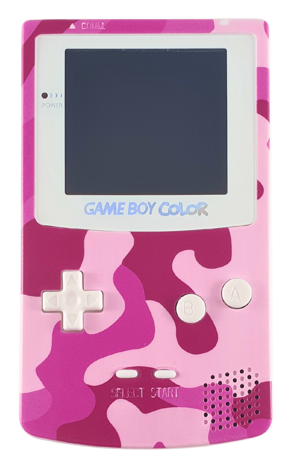 Konsole #Camouflage Magenta Q5 IPS Mod mit größerem Display [Retrosix]