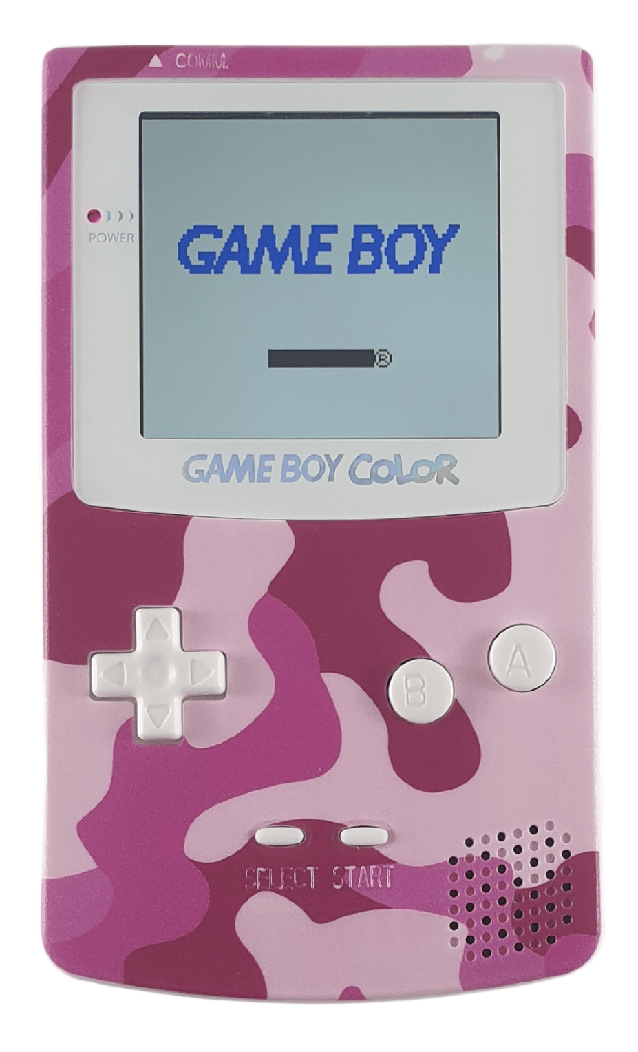Konsole #Camouflage Magenta Q5 IPS Mod mit größerem Display [Retrosix]