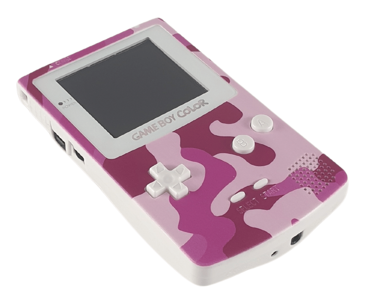 Konsole #Camouflage Magenta Q5 IPS Mod mit größerem Display [Retrosix]