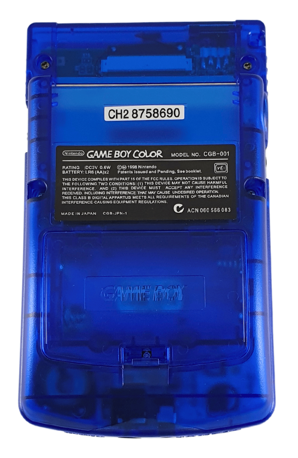 Konsole #Clear Dark Blue mit rot-weiß Buttons Q5 IPS Mod mit größerem laminiertem Display