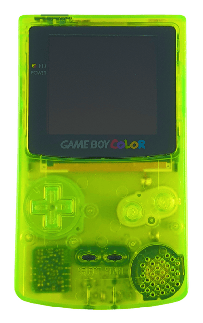 Konsole #Clear Yellow-Green Q5 IPS Mod mit größerem Display [Retrosix]