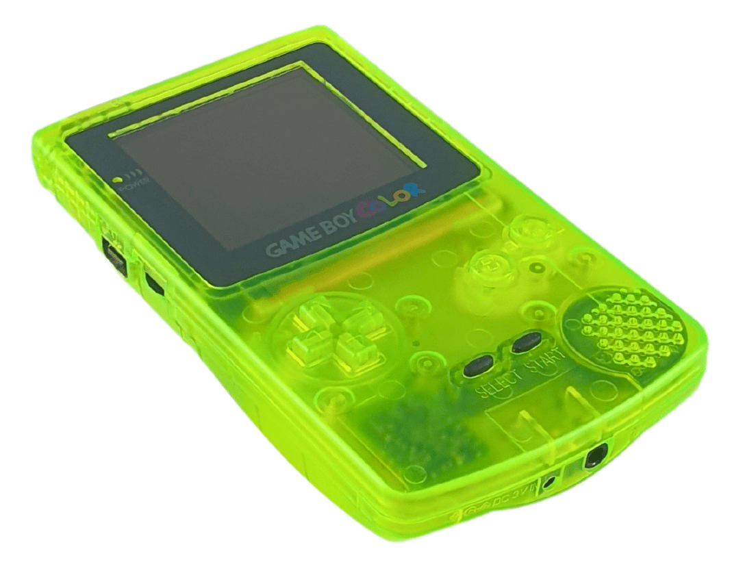 Konsole #Clear Yellow-Green Q5 IPS Mod mit größerem Display [Retrosix]