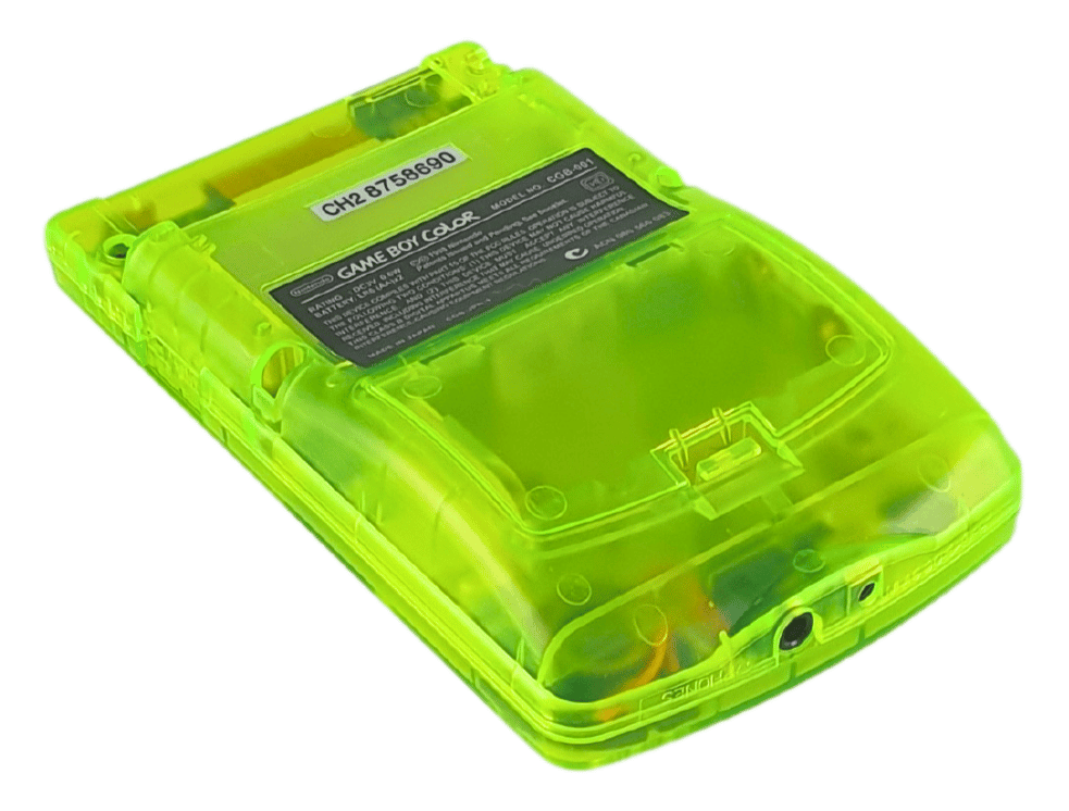 Konsole #Clear Yellow-Green Q5 IPS Mod mit größerem Display [Retrosix]