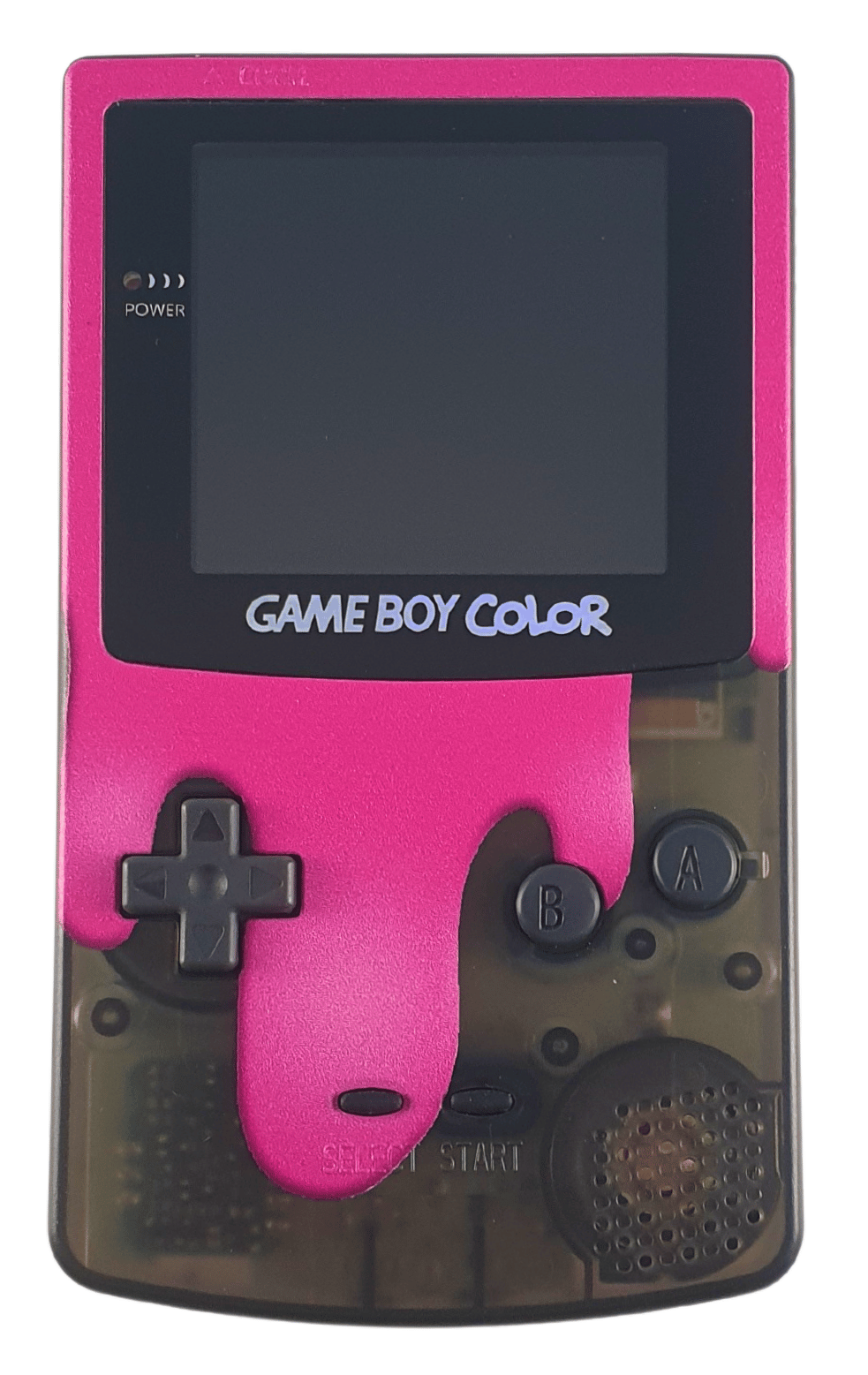 Konsole #Paint Spill Magenta Q5 IPS Mod mit größerem Display [Retrosix]