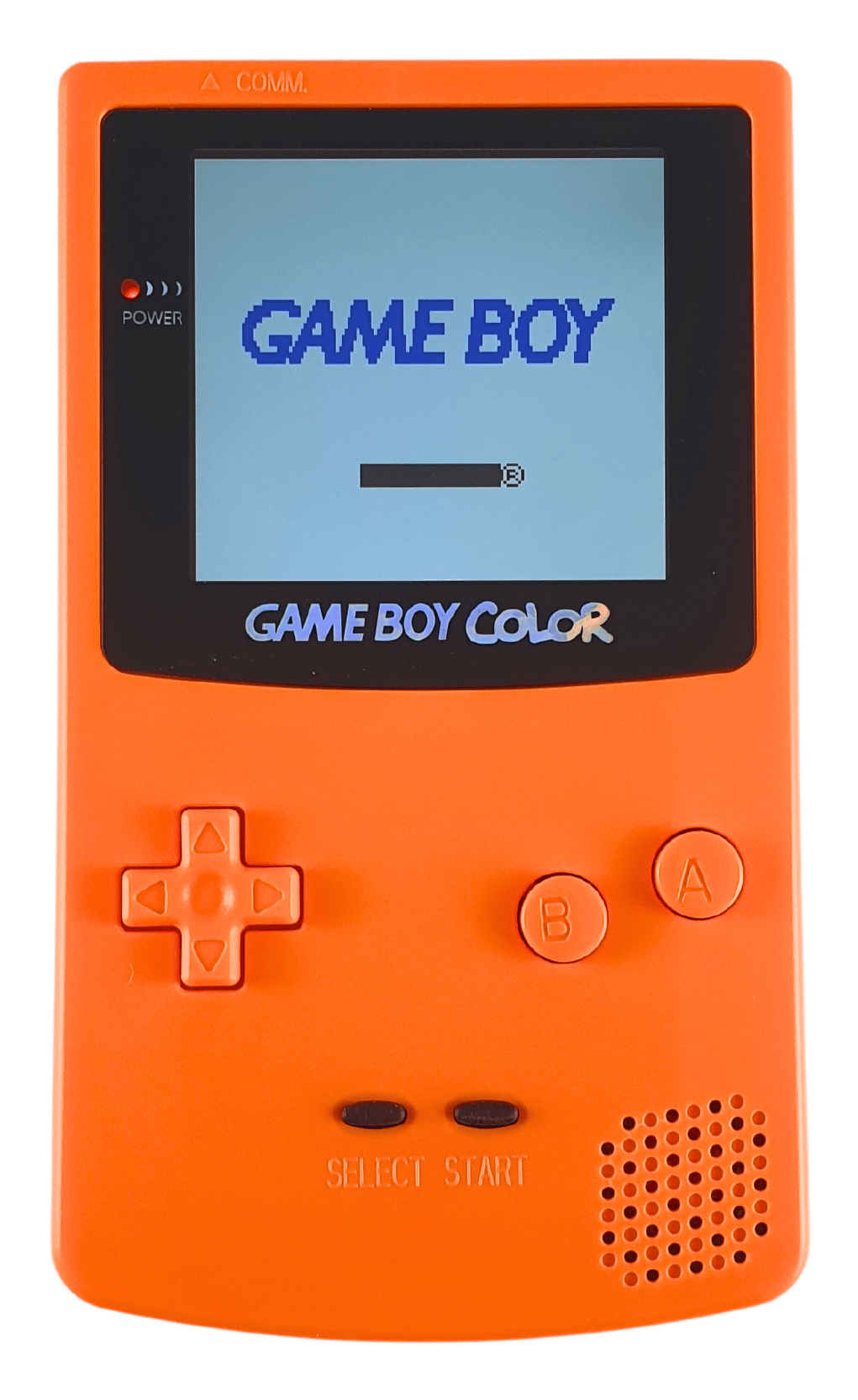 Konsole #Solid Orange Q5 IPS Mod mit größerem Display [Retrosix]