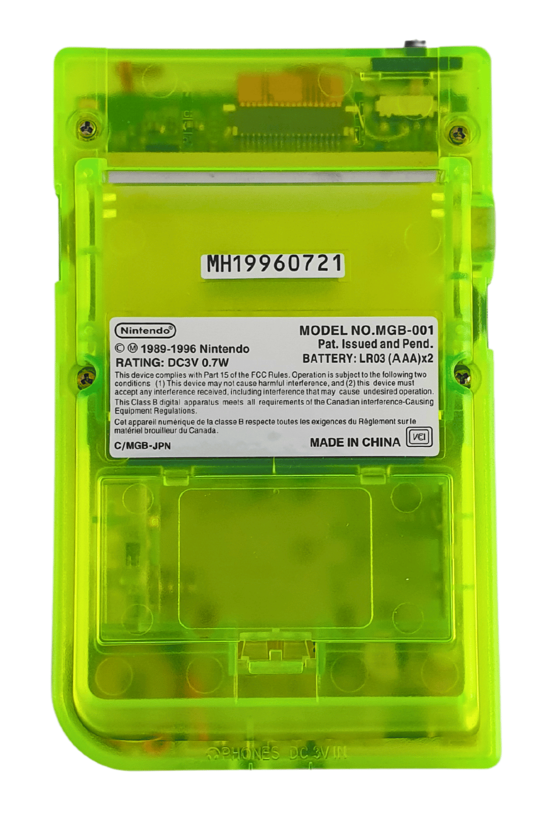Konsole Clear Yellow-Green IPS LCD Display Mod [Retrosix]