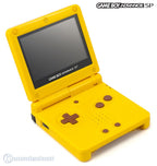 Konsole GBA SP inkl. Netzteil Custom Case gelb AGS-101