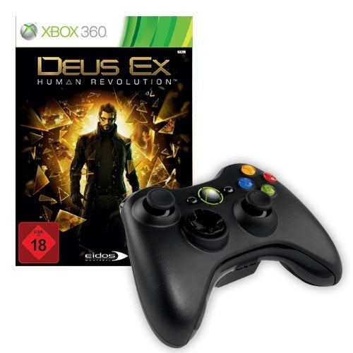 Deus Ex: Human Revolution + Original Wireless Controller schwarz (DE)
