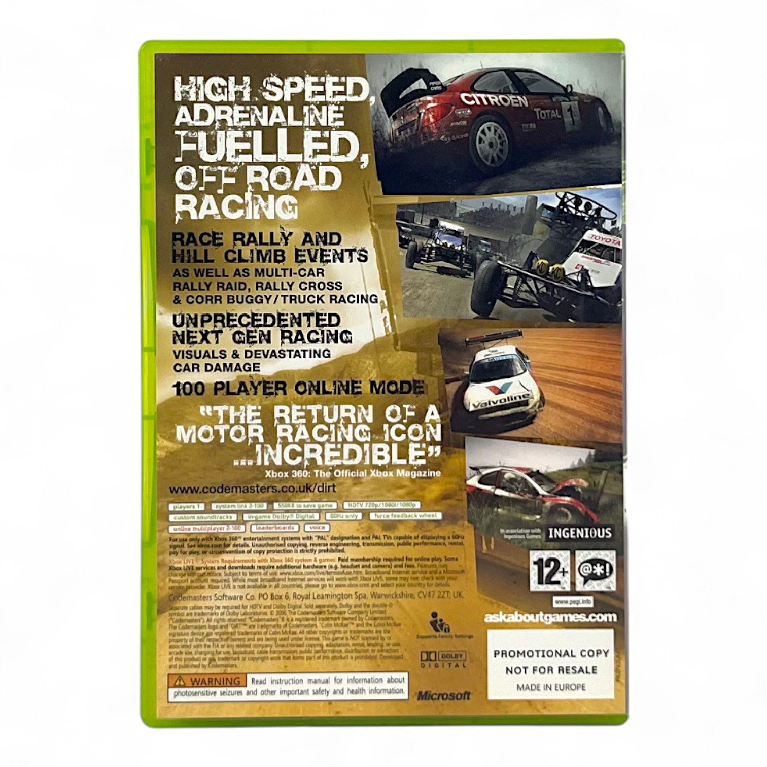 Colin McRae DiRT — Promo