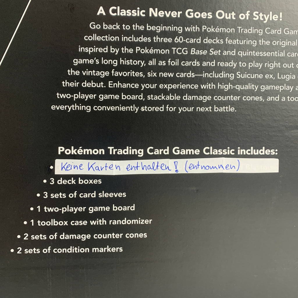 SA 2181: Pokémon TCG Classic Collection Box — Big Box