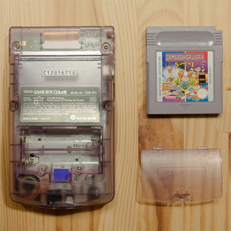 Konsole #Clear/Atomic Purple + Spiel GB Gallery 5in1