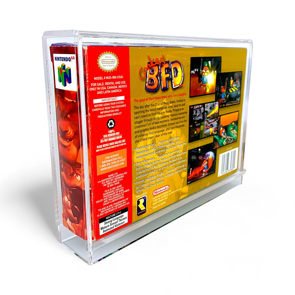 Premium Acrylcase / 4mm Acryl Box mit UV- und Staubschutz für Nintendo 64 / N64 OVP's