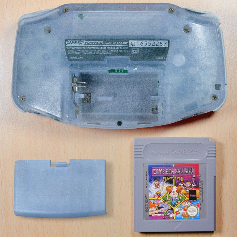 Konsole Clear Blue Glacier + GB Gallery 5in1 Spiel