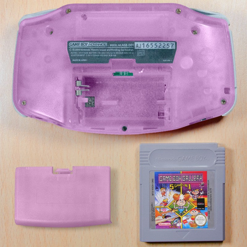 Konsole pink - rosa / Clear Red + Spiel GB Gallery 5in1