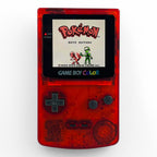 Konsole #Clear Red Q5 IPS Mod mit größerem Display [Retrosix]