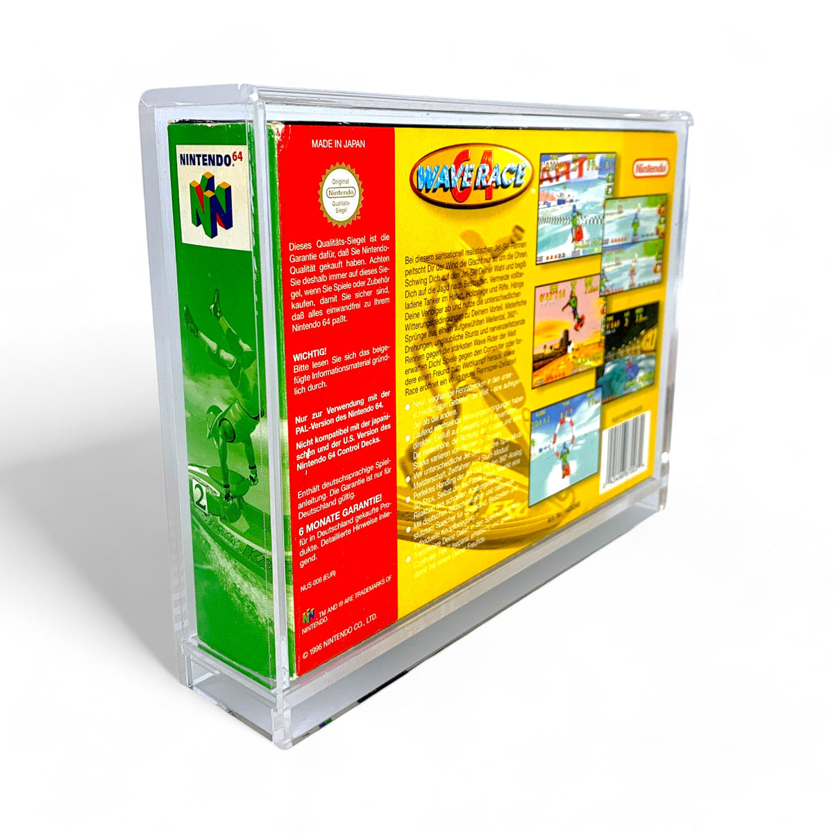Premium Acrylcase / 4mm Acryl Box mit UV- und Staubschutz für Nintendo 64 / N64 OVP's