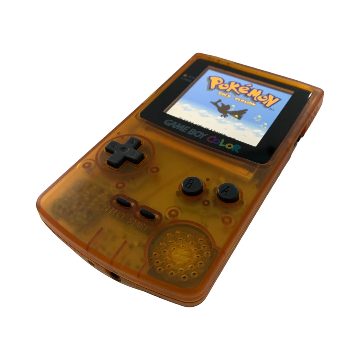 Konsole #Clear Orange Q5 IPS Mod mit größerem Display [Retrosix]