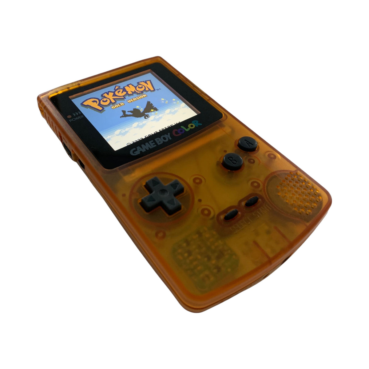 Konsole #Clear Orange Q5 IPS Mod mit größerem Display [Retrosix]