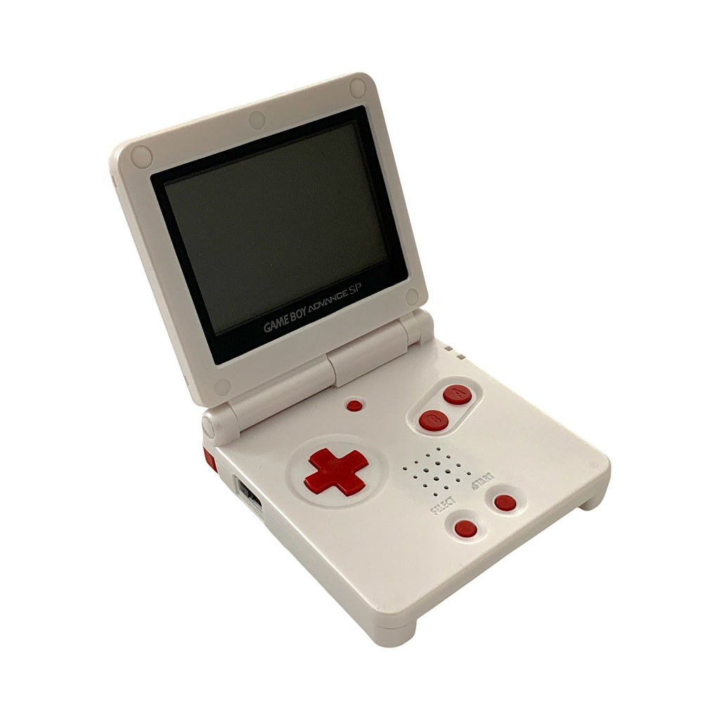 Konsole GBA SP inkl. Netzteil weiss mit roten Buttons